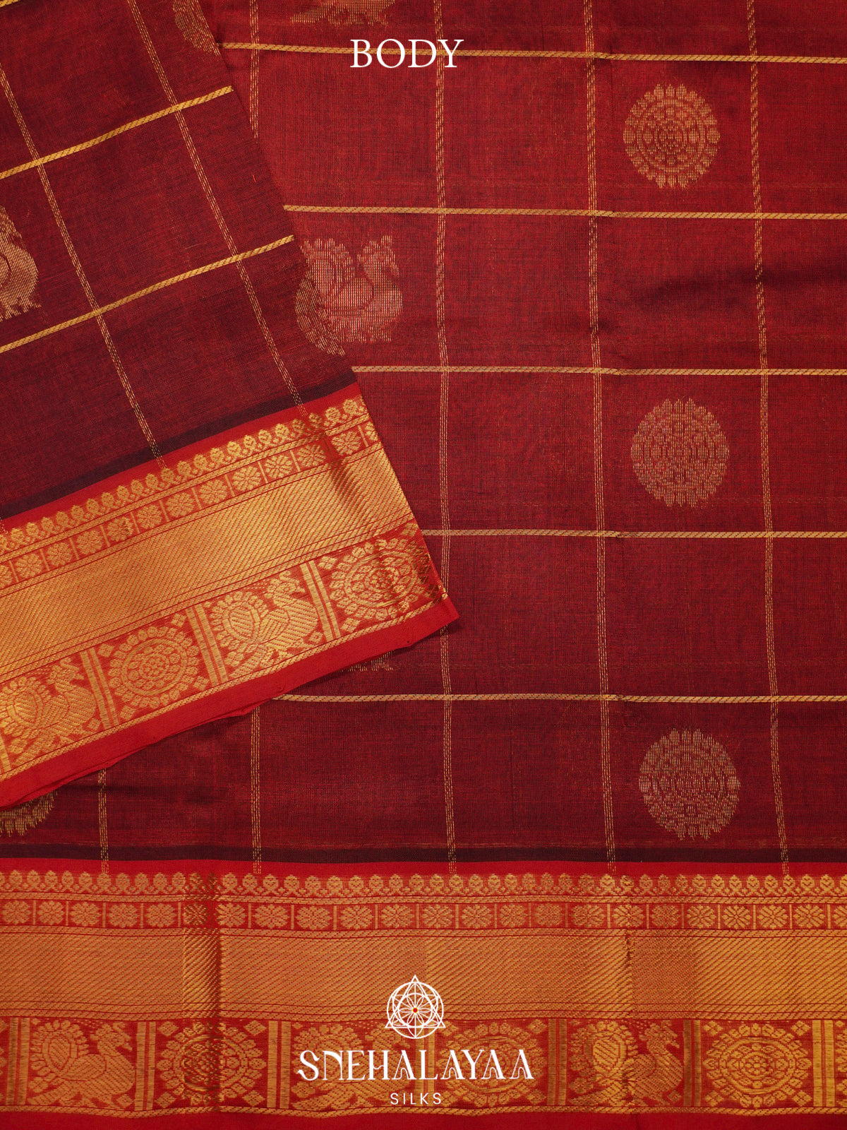 Maroon Kanchi Silk Cotton Saree