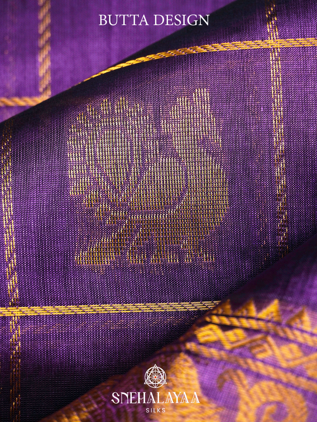 Violet Kanchi Silk Cotton Saree