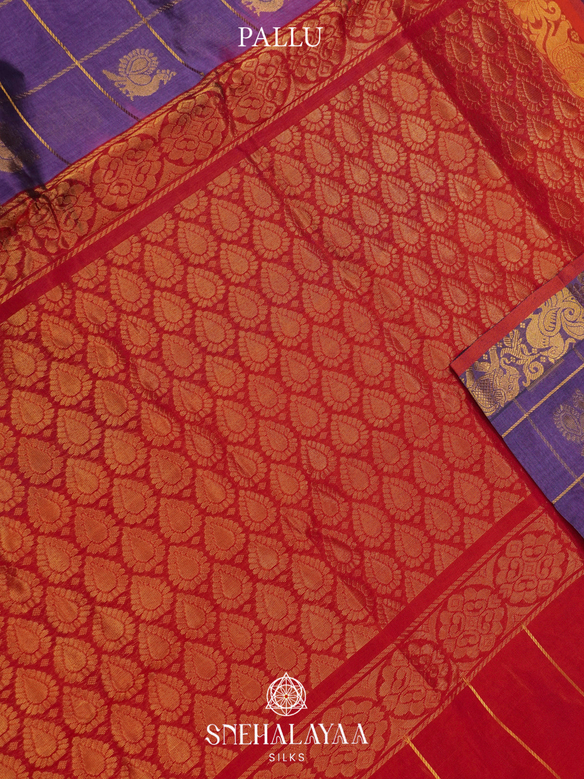 Violet Kanchi Silk Cotton Saree
