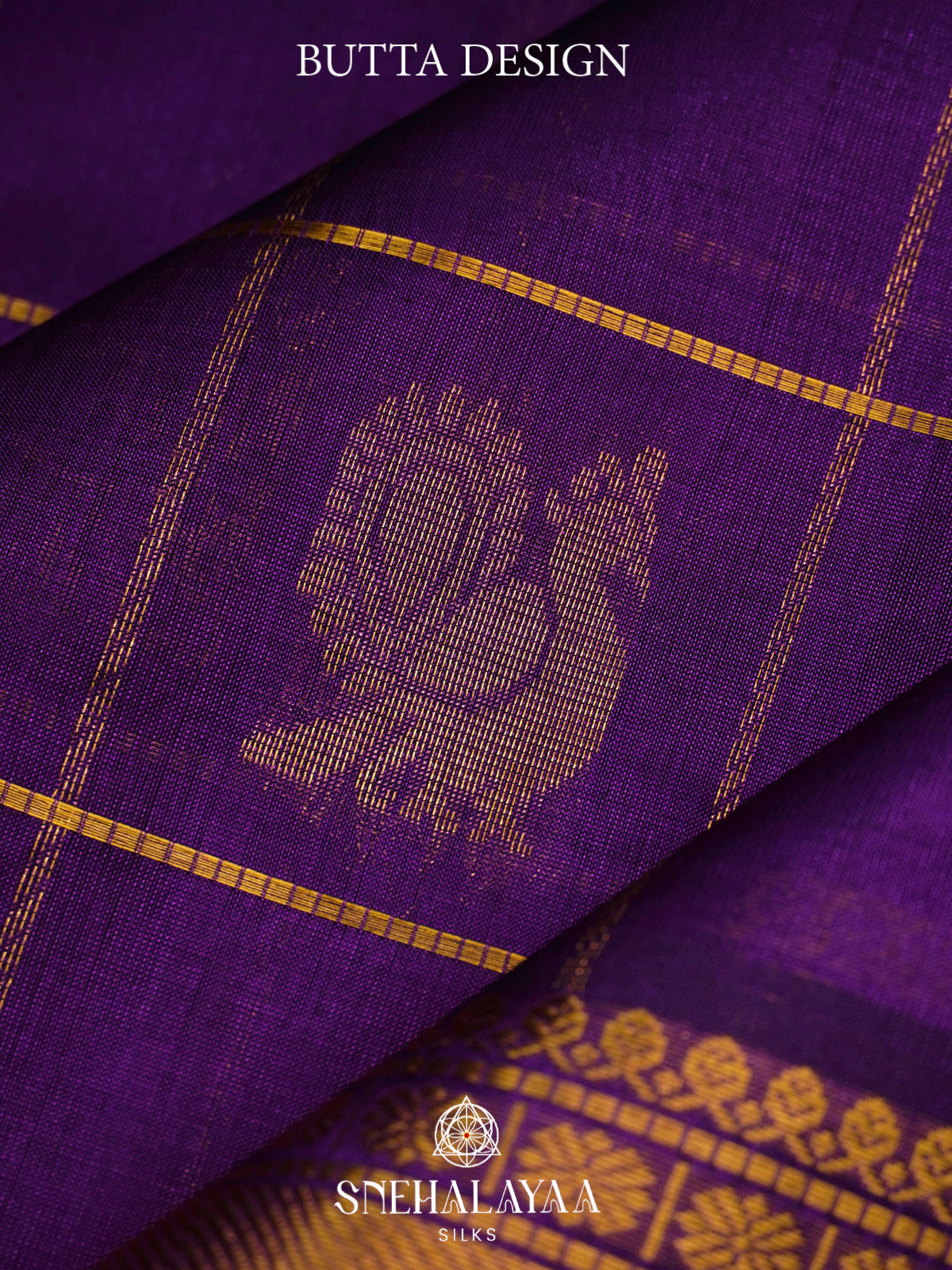 Violet Kanchi Silk Cotton Saree