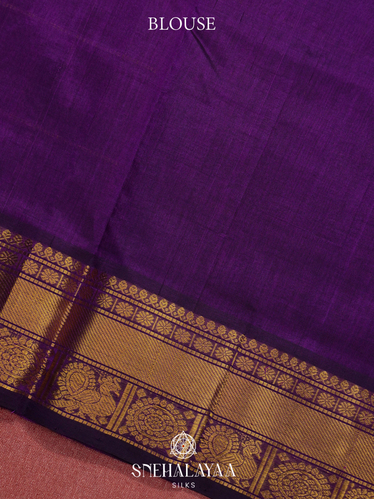 Violet Kanchi Silk Cotton Saree