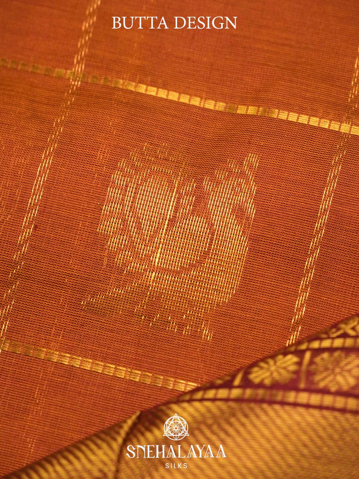 Rust Orange Kanchi Silk Cotton Saree