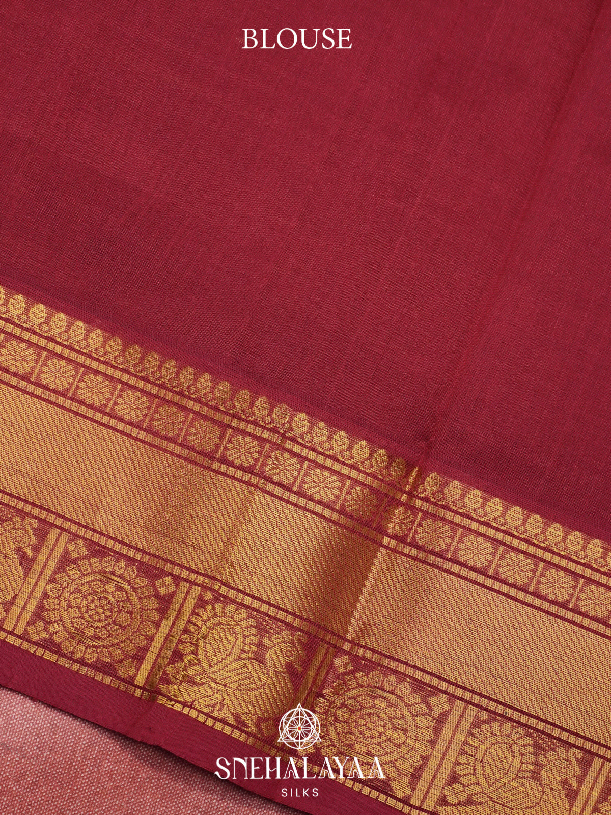 Rust Orange Kanchi Silk Cotton Saree