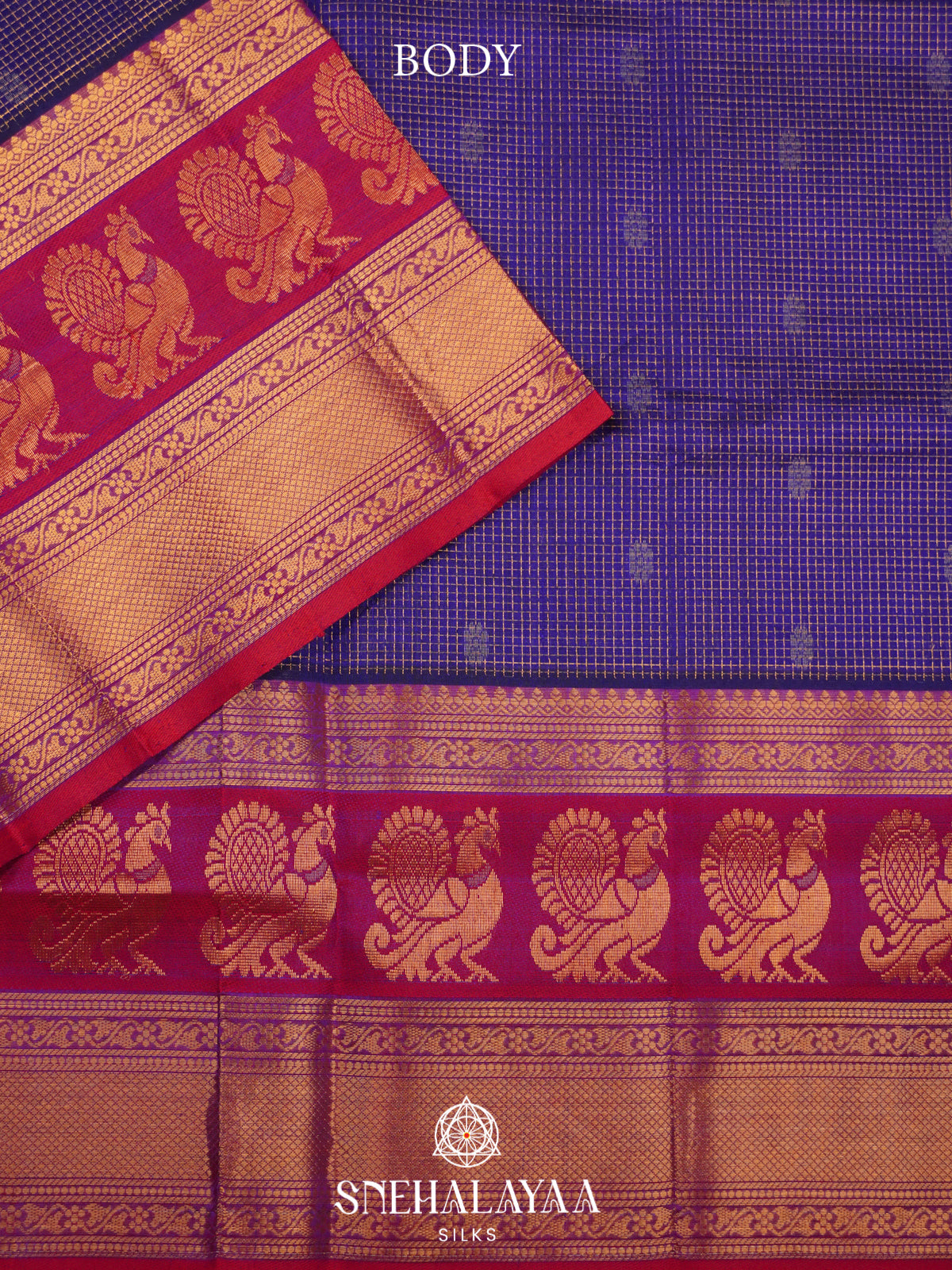 Blue Kanchi Silk Cotton Saree