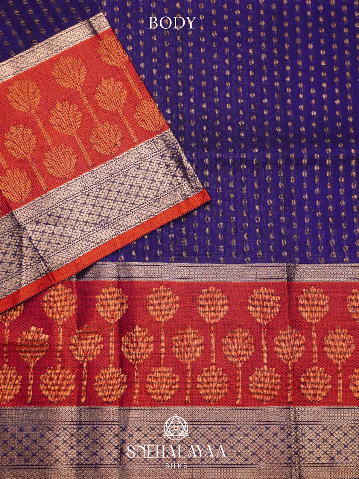 Blue Kanchi Silk Cotton Saree