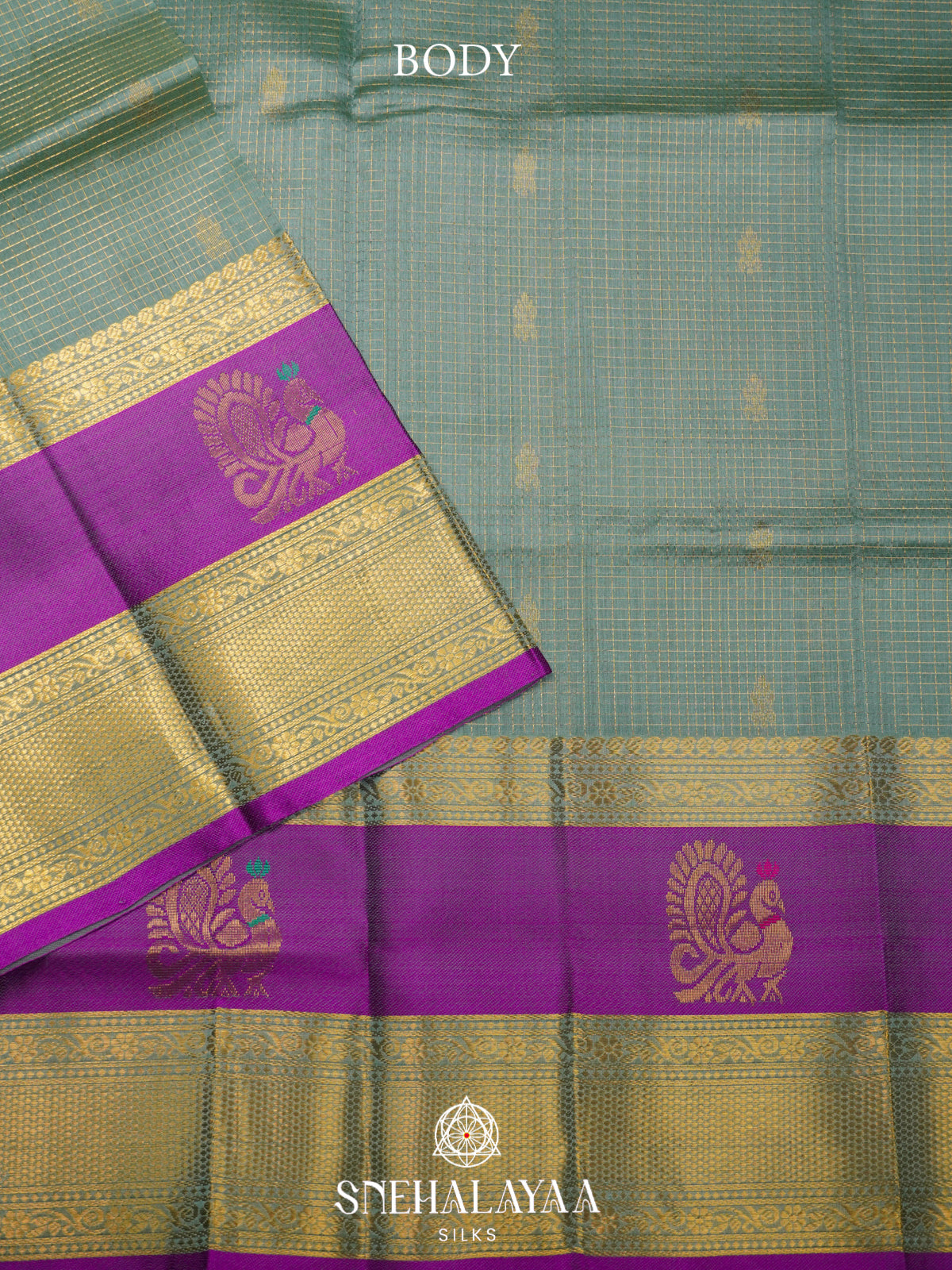 Sea Green Kanchi Silk Cotton Saree