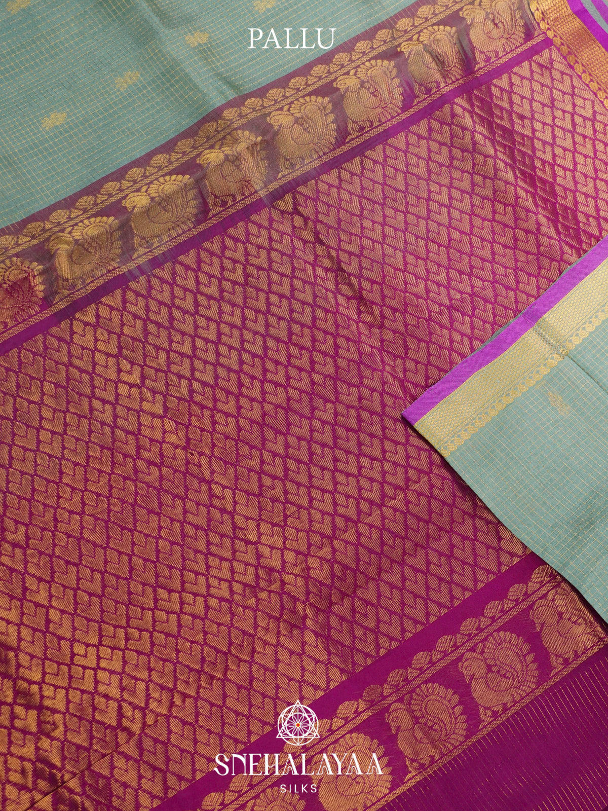 Sea Green Kanchi Silk Cotton Saree
