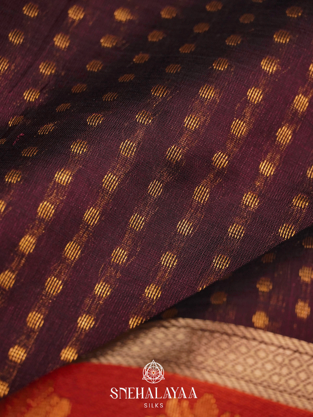 Brown Kanchi Silk Cotton Saree