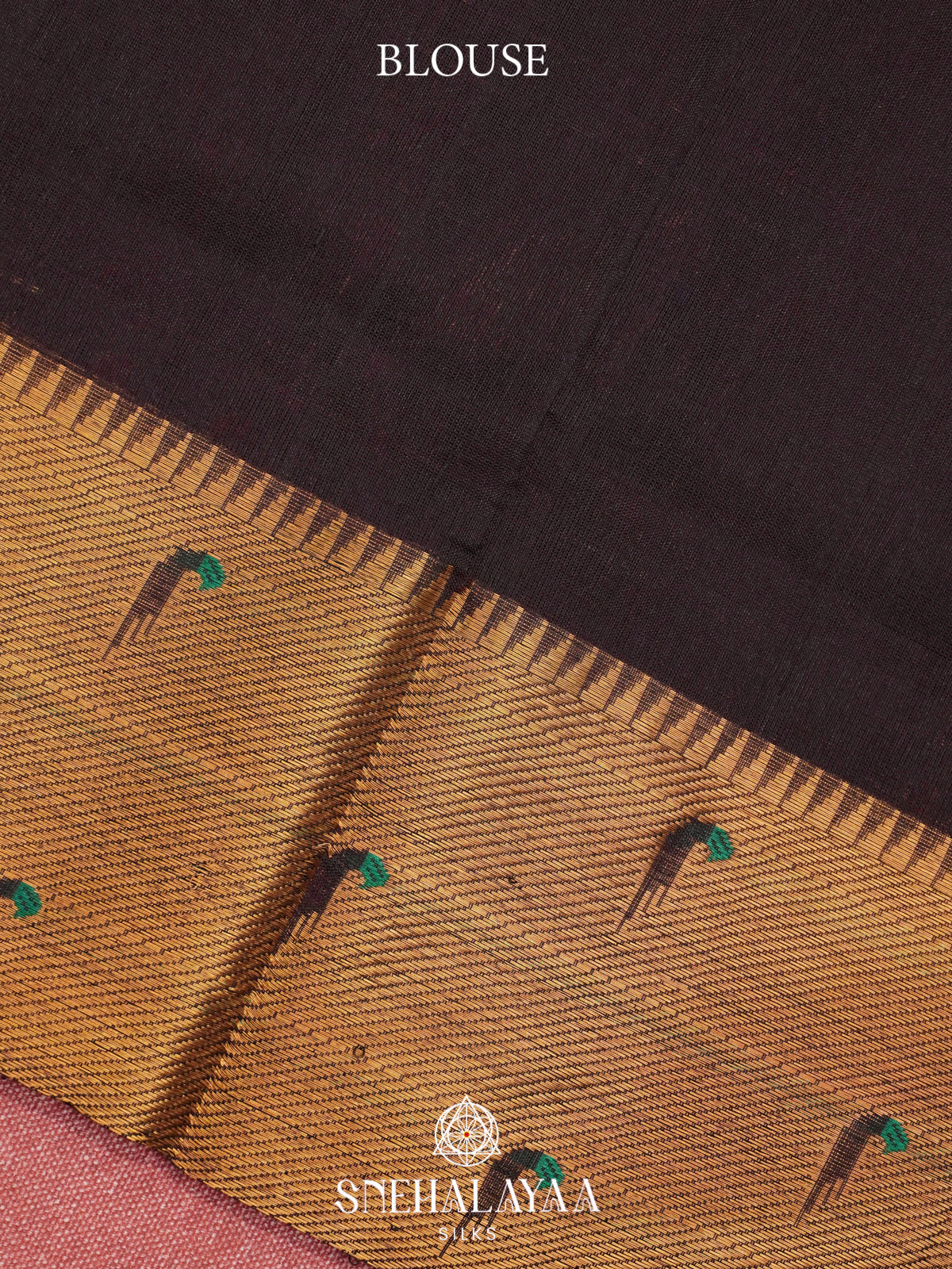 Brown Kanchi Silk Cotton Saree
