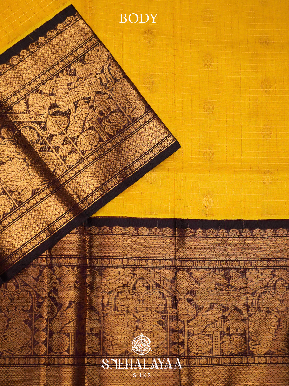 Yellow Kanchi Silk Cotton Saree