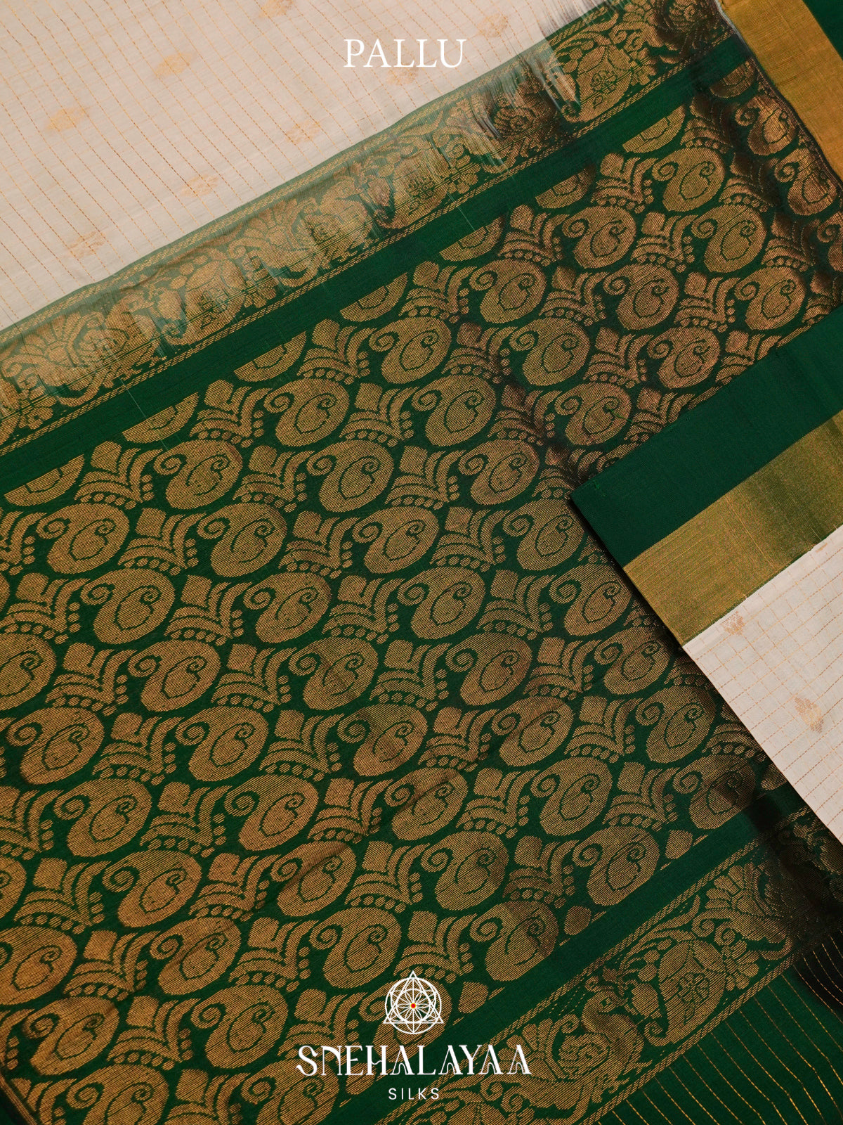 Off white Kanchi Silk Cotton Saree