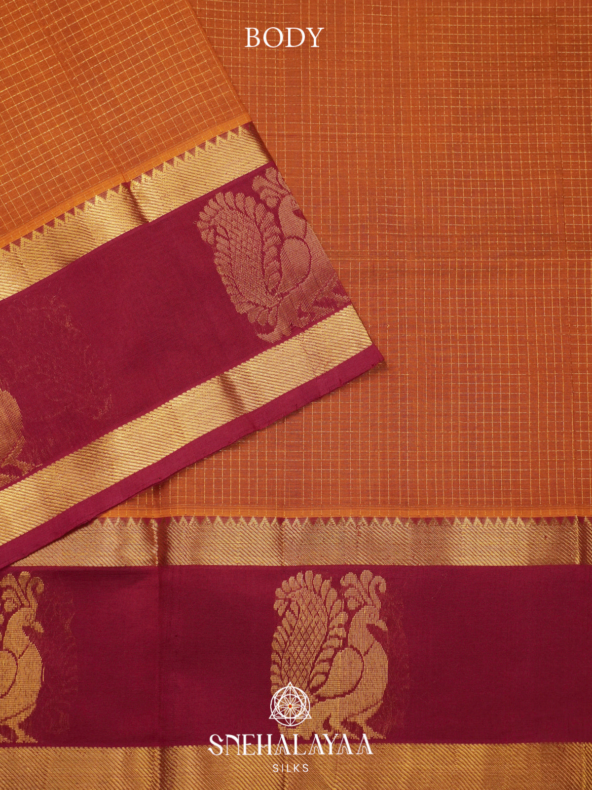 Copper  Kanchi Silk Cotton Saree