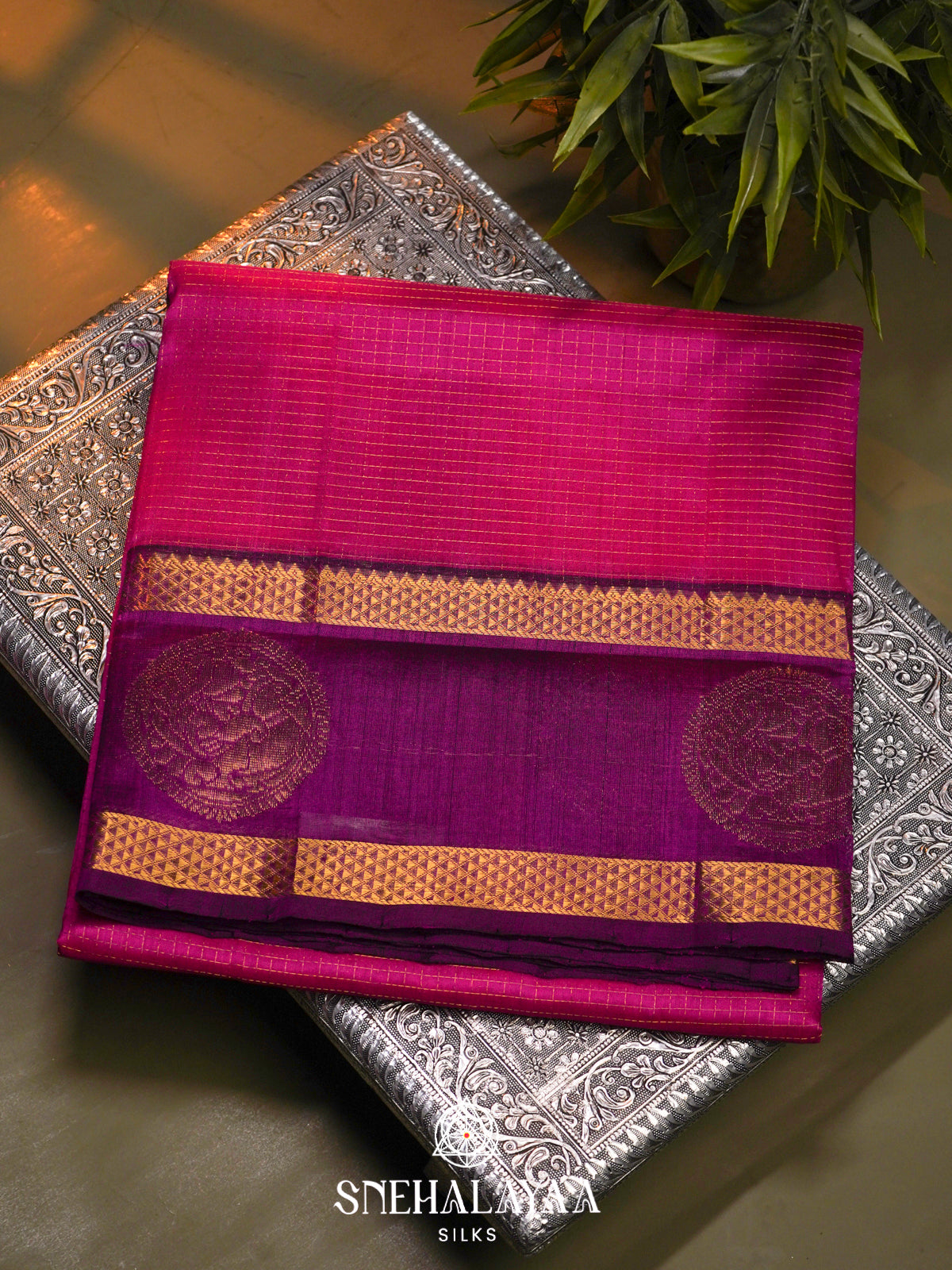Rani Pink Kanchi Silk Cotton Saree