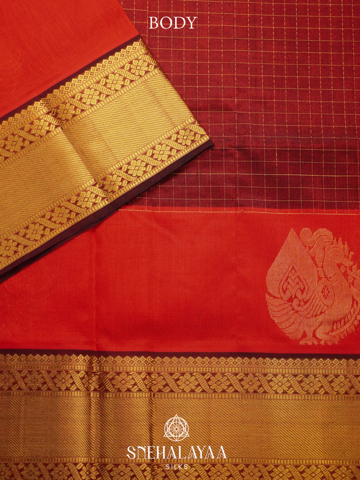 Maroon Kanchi Silk Cotton Saree