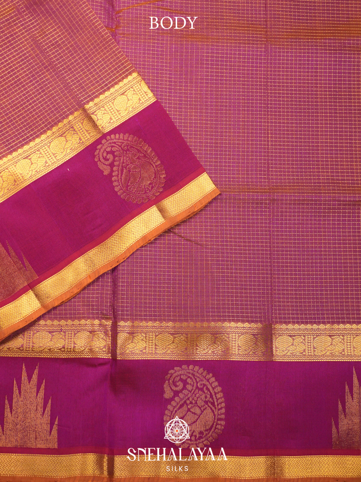 Lavender Kanchi Silk Cotton Saree
