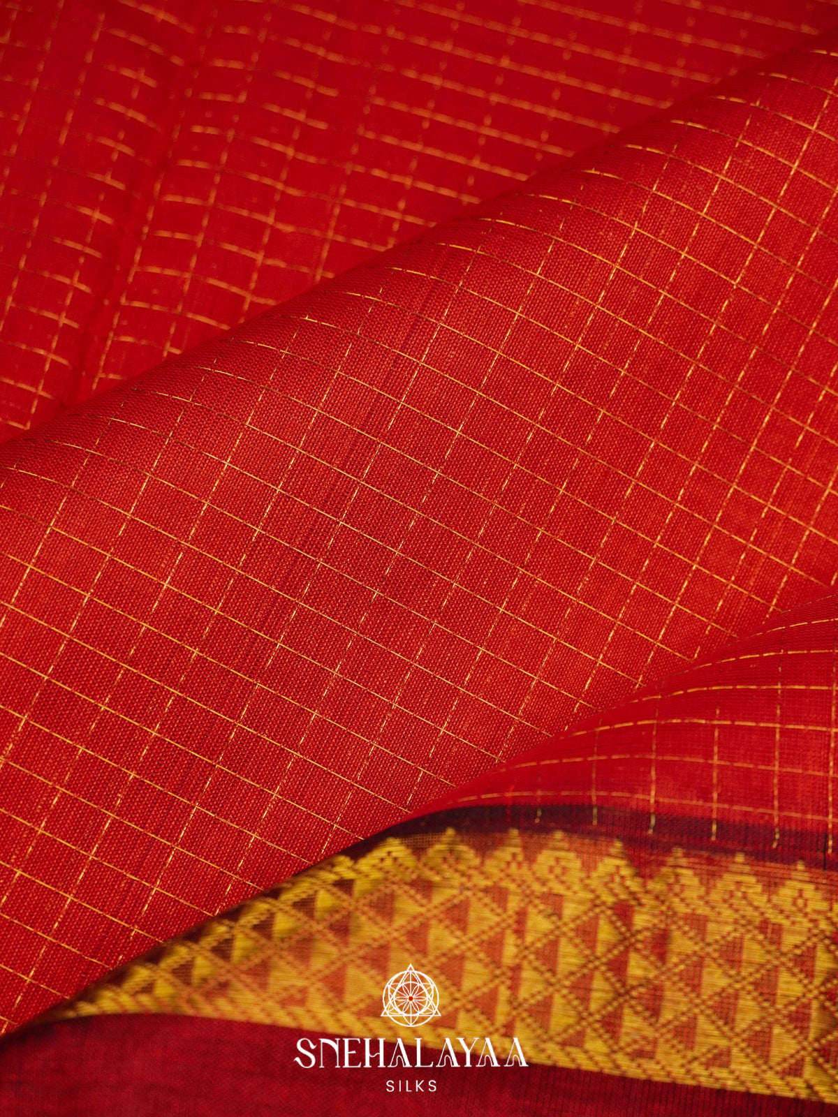 Red Kanchi Silk Cotton Saree