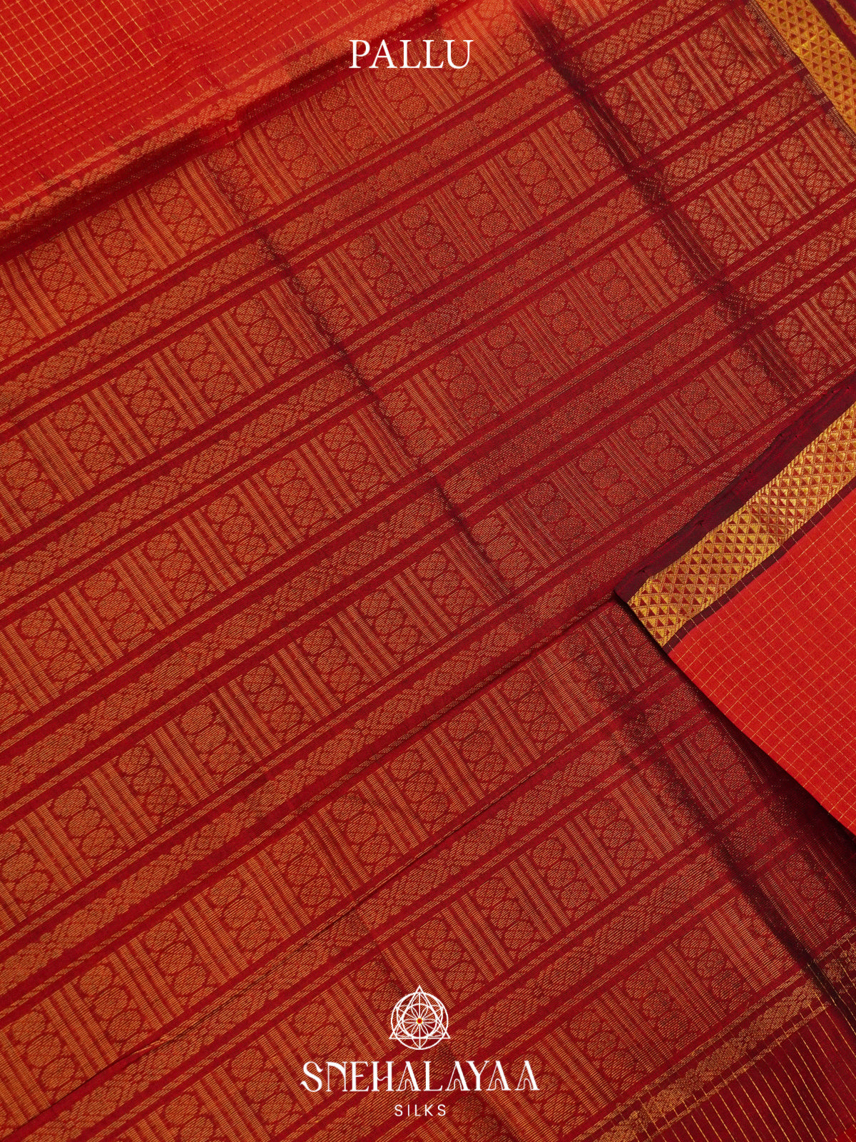 Red Kanchi Silk Cotton Saree
