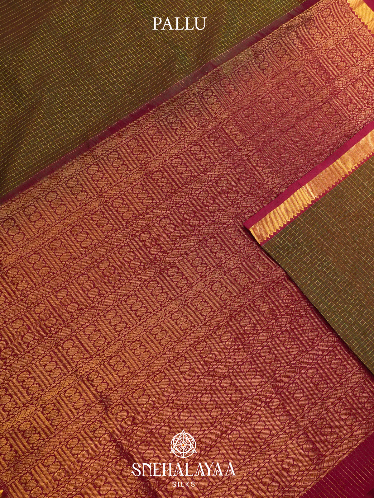 Mehendi Green Kanchi Silk Cotton Saree
