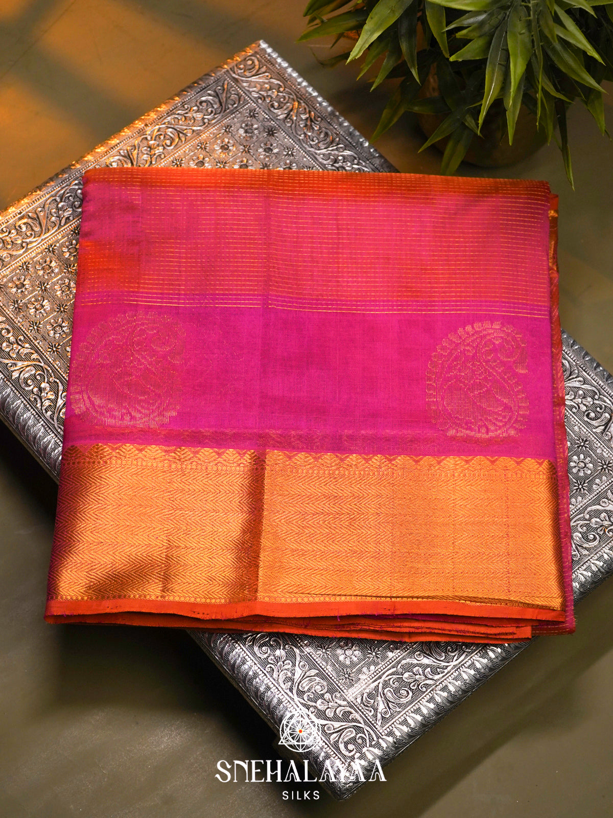 Rani Pink Kanchi Silk Cotton Saree