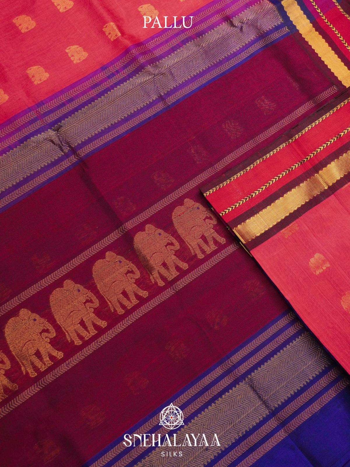 Pink Kanchi Silk Cotton Saree