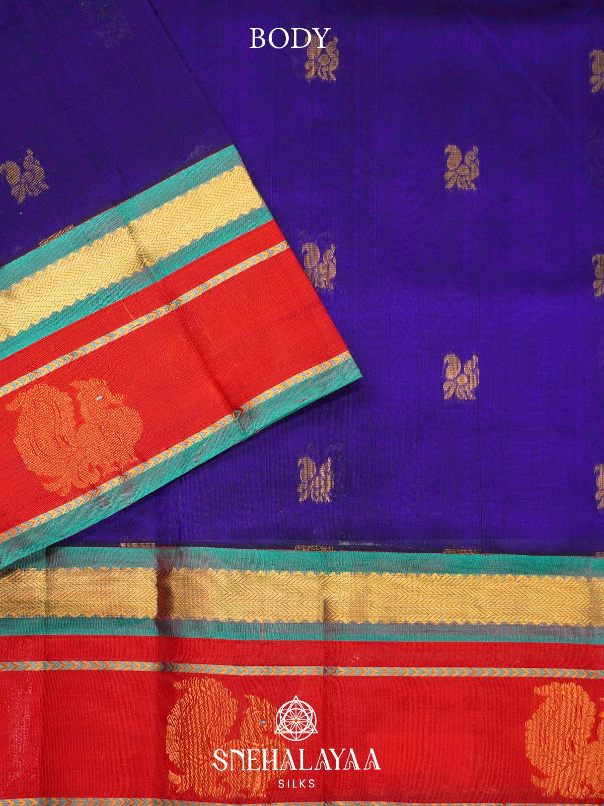 Blue Kanchi Silk Cotton Saree