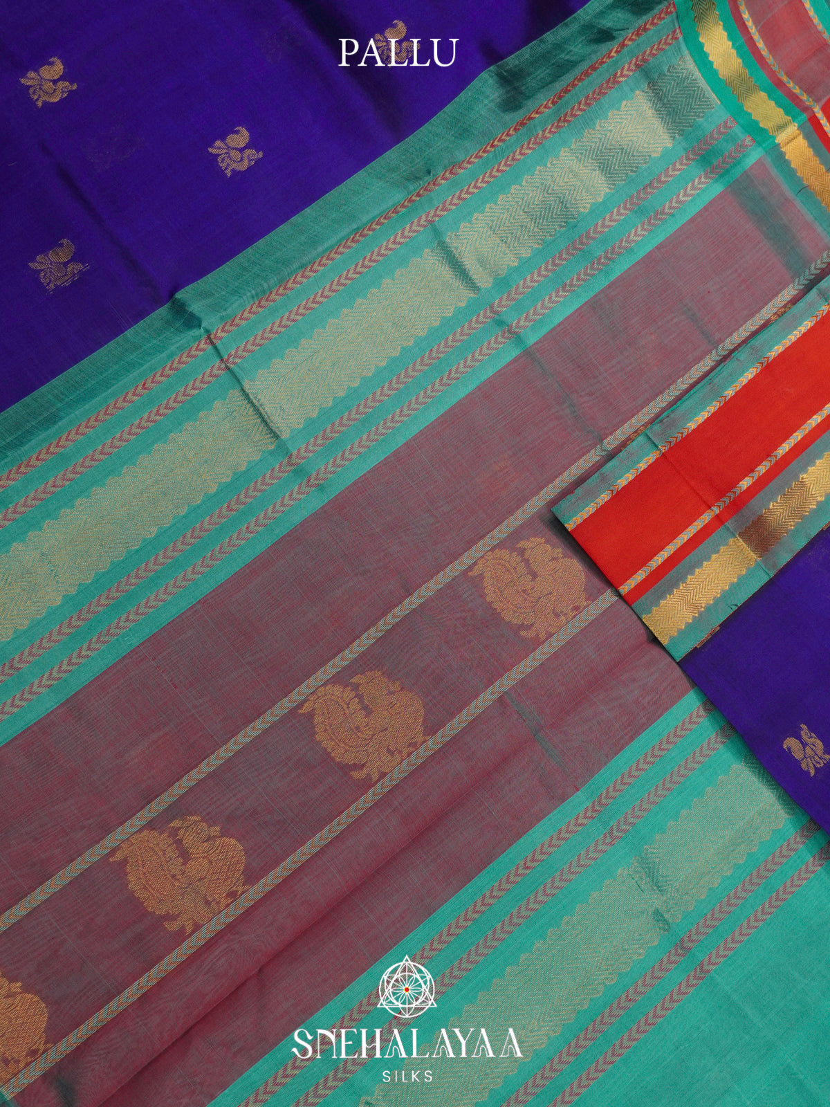 Blue Kanchi Silk Cotton Saree