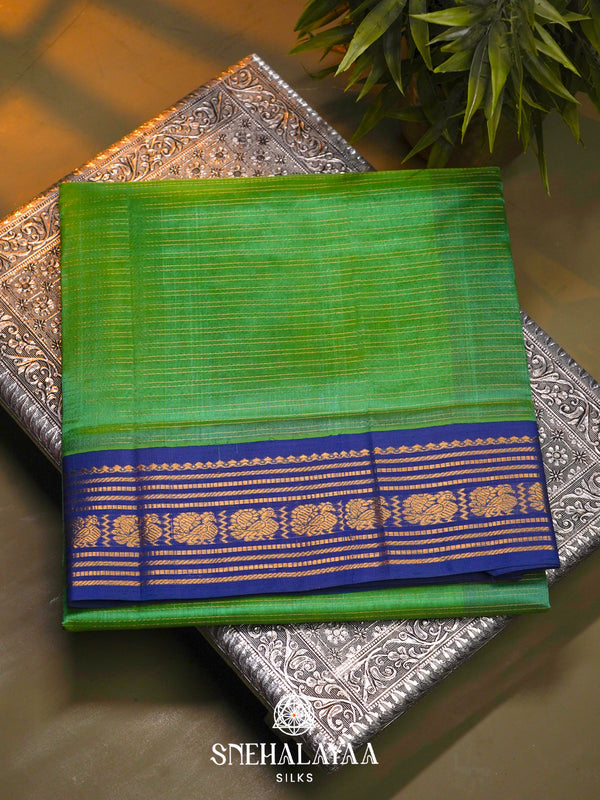 Green Kanchi Silk Cotton Saree