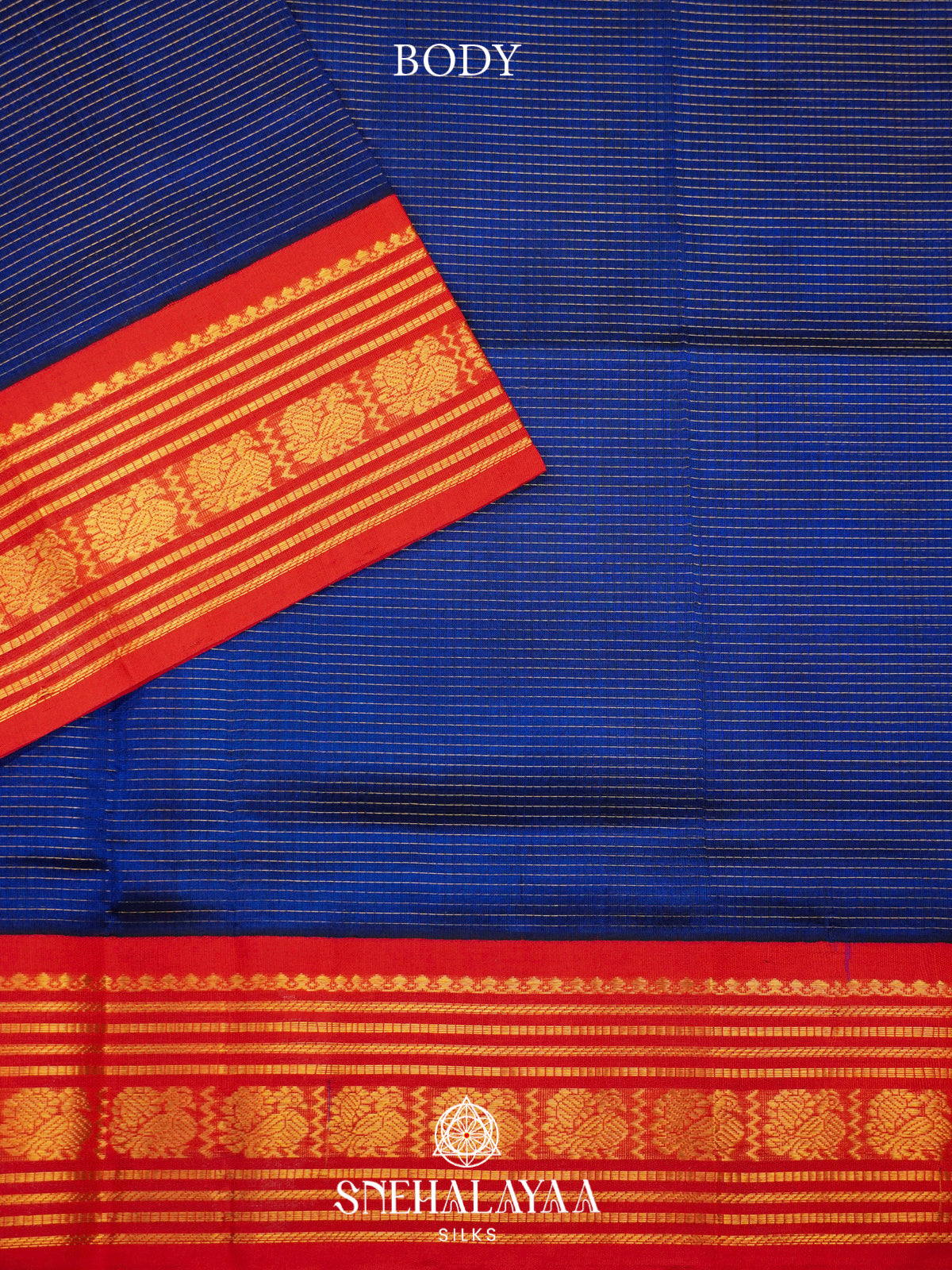 Blue Kanchi Silk Cotton Saree