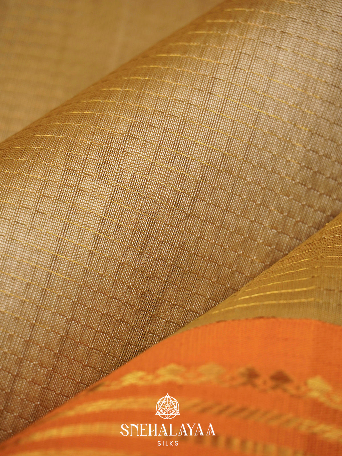 Golden Yellow Kanchi Silk Cotton Saree