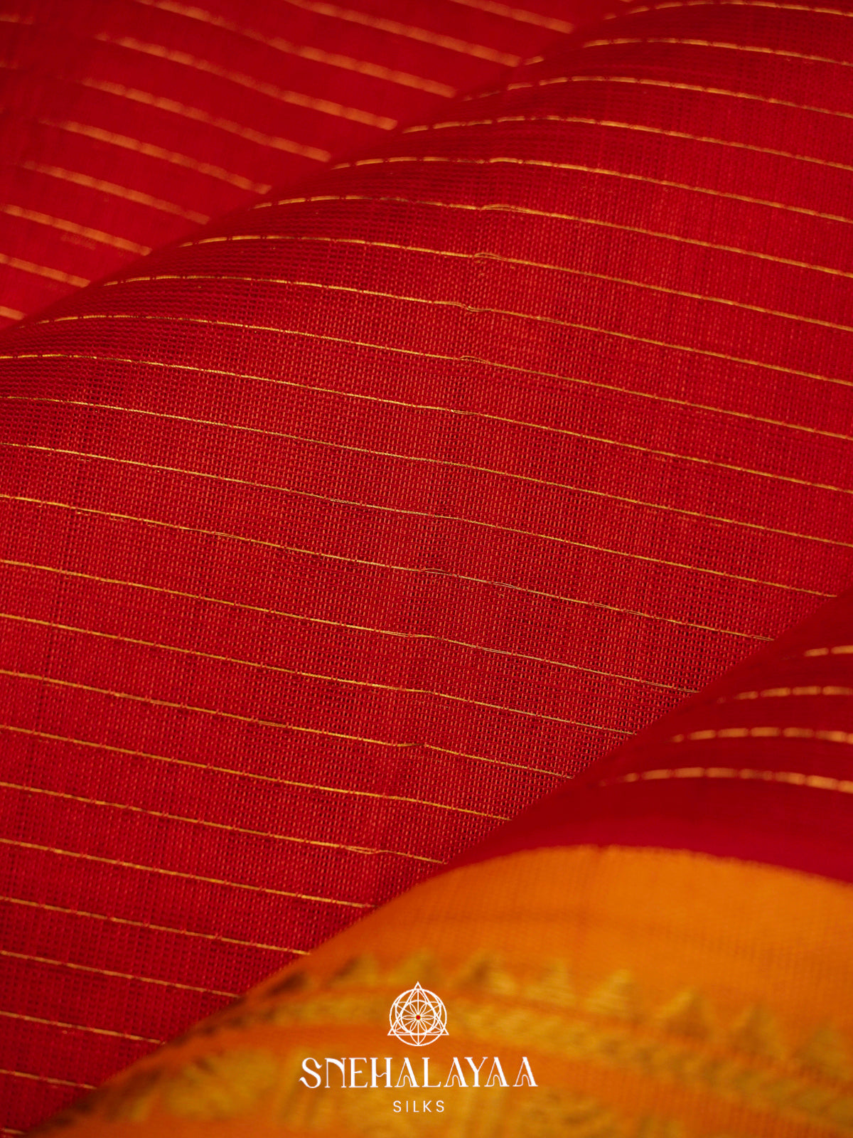 Red Kanchi Silk Cotton Saree