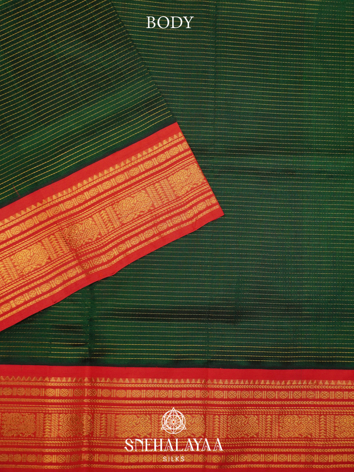 Bottle Green Kanchi Silk Cotton Saree