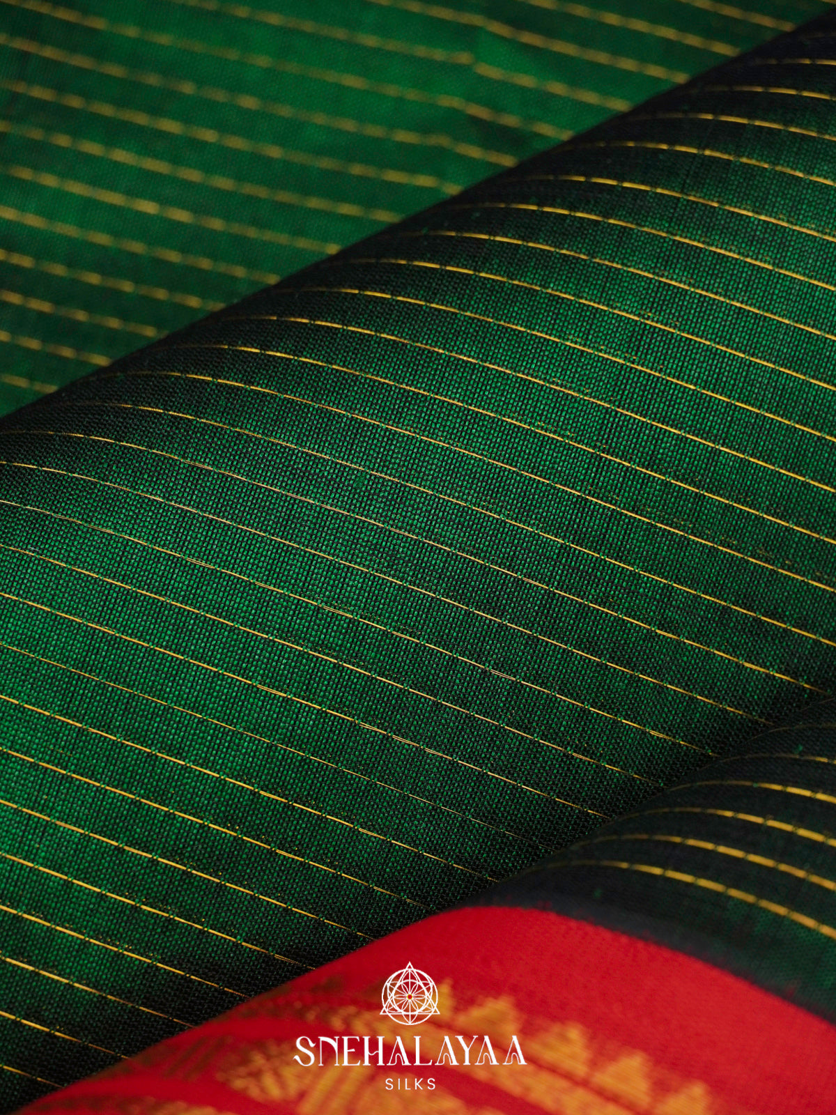 Bottle Green Kanchi Silk Cotton Saree