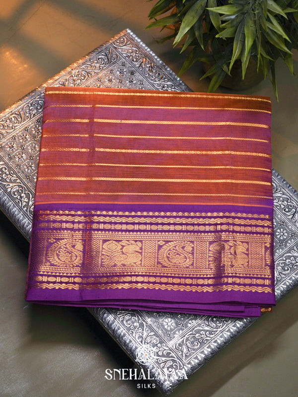 Lavender Kanchi Silk Cotton Saree