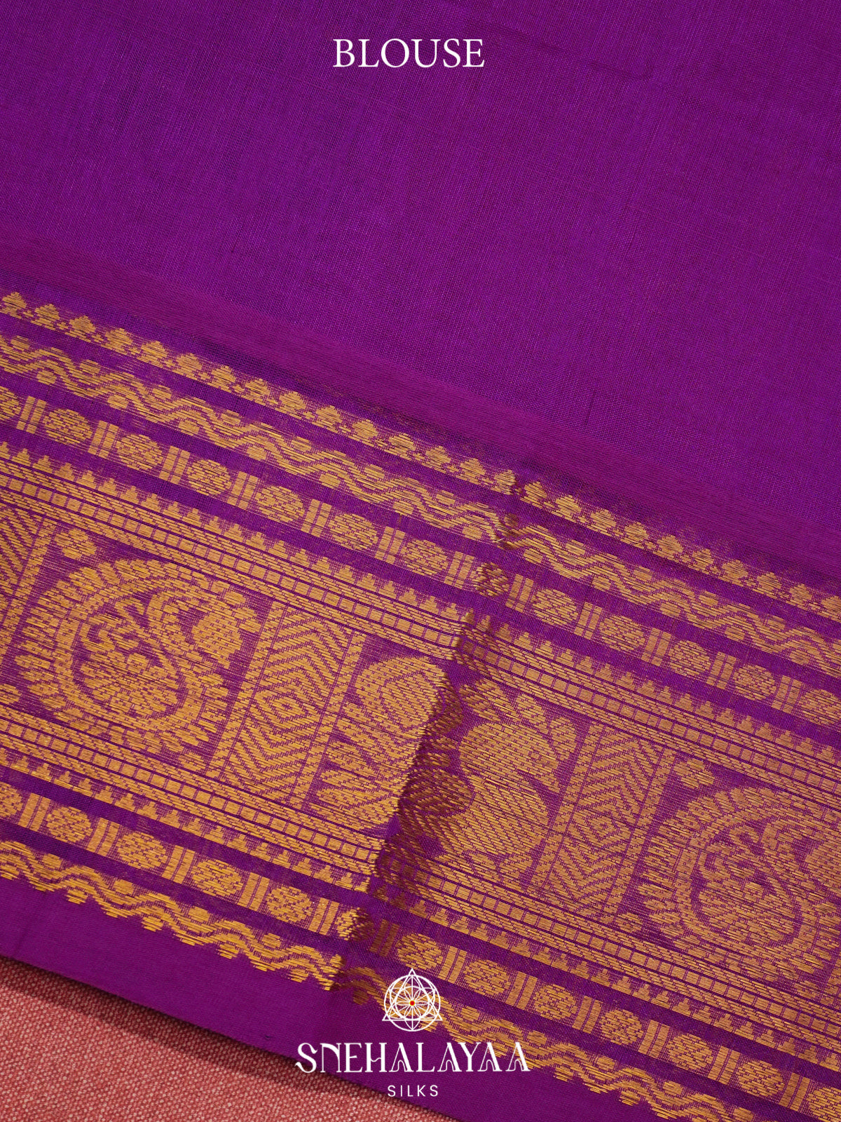 Violet Kanchi Silk Cotton Saree