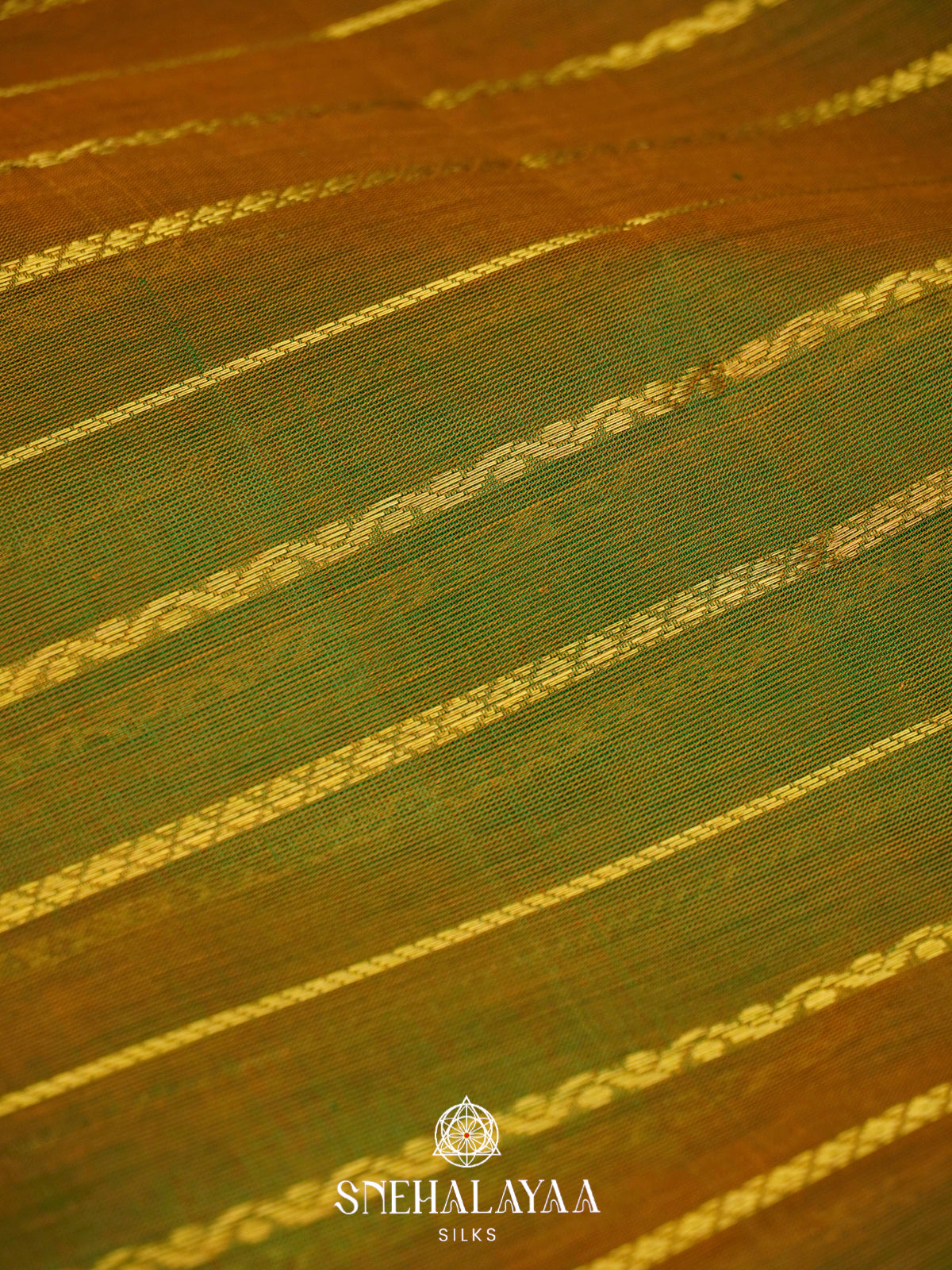Olive Green Kanchi Silk Cotton Saree