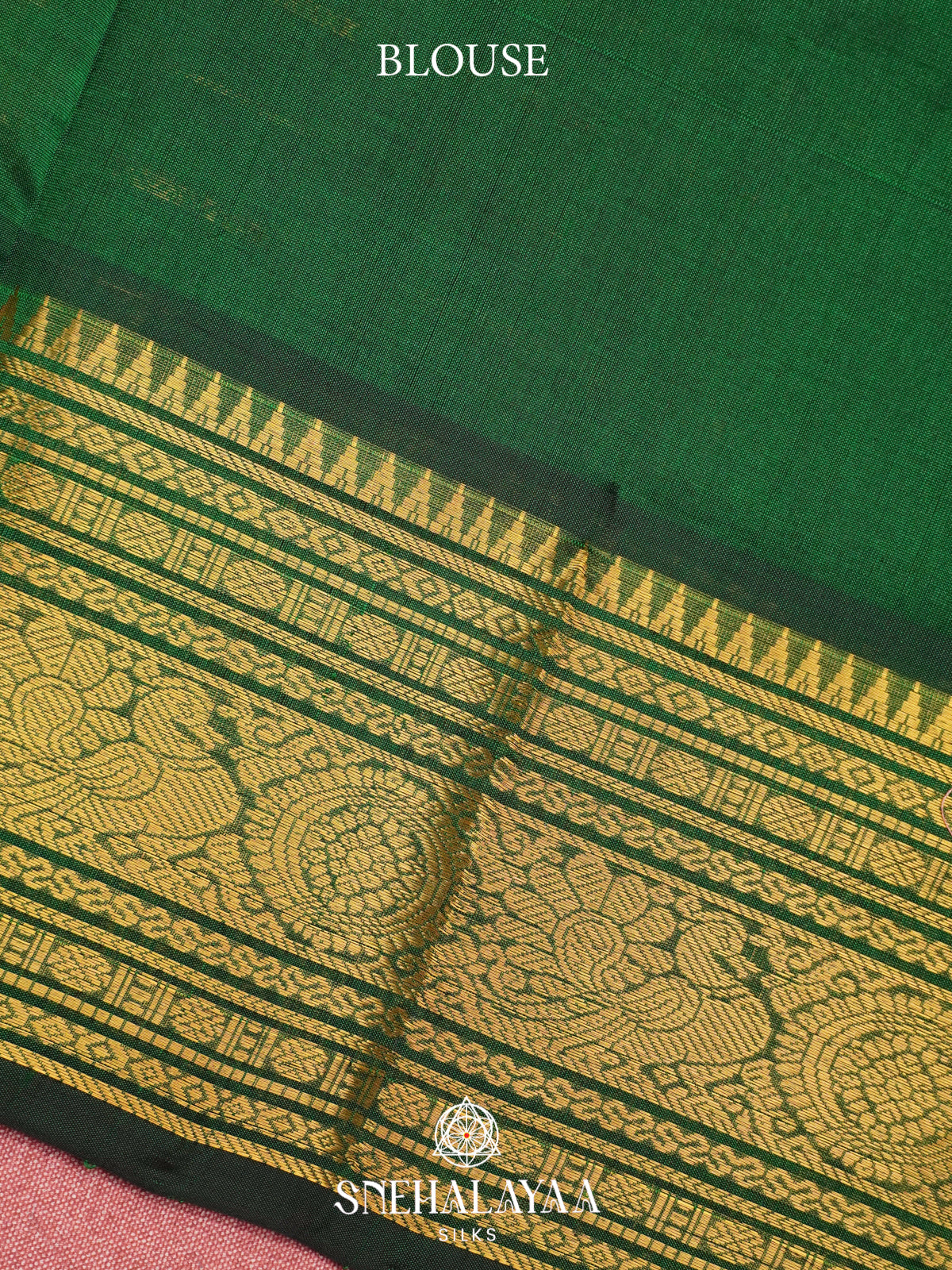 Olive Green Kanchi Silk Cotton Saree