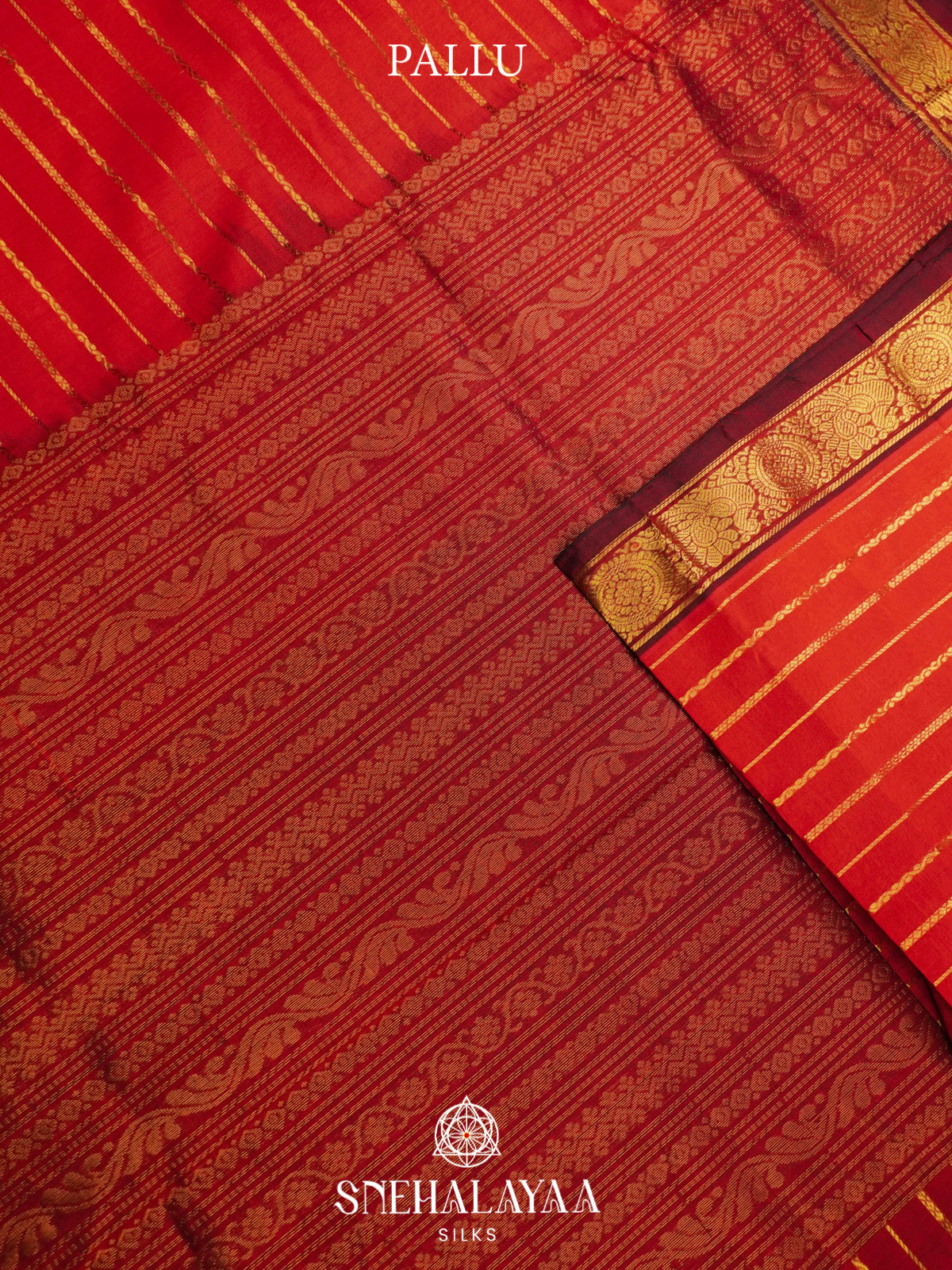 Chilly Red Kanchi Silk Cotton Saree