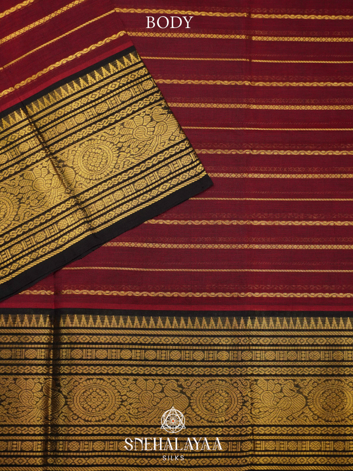 Maroon Kanchi Silk Cotton Saree
