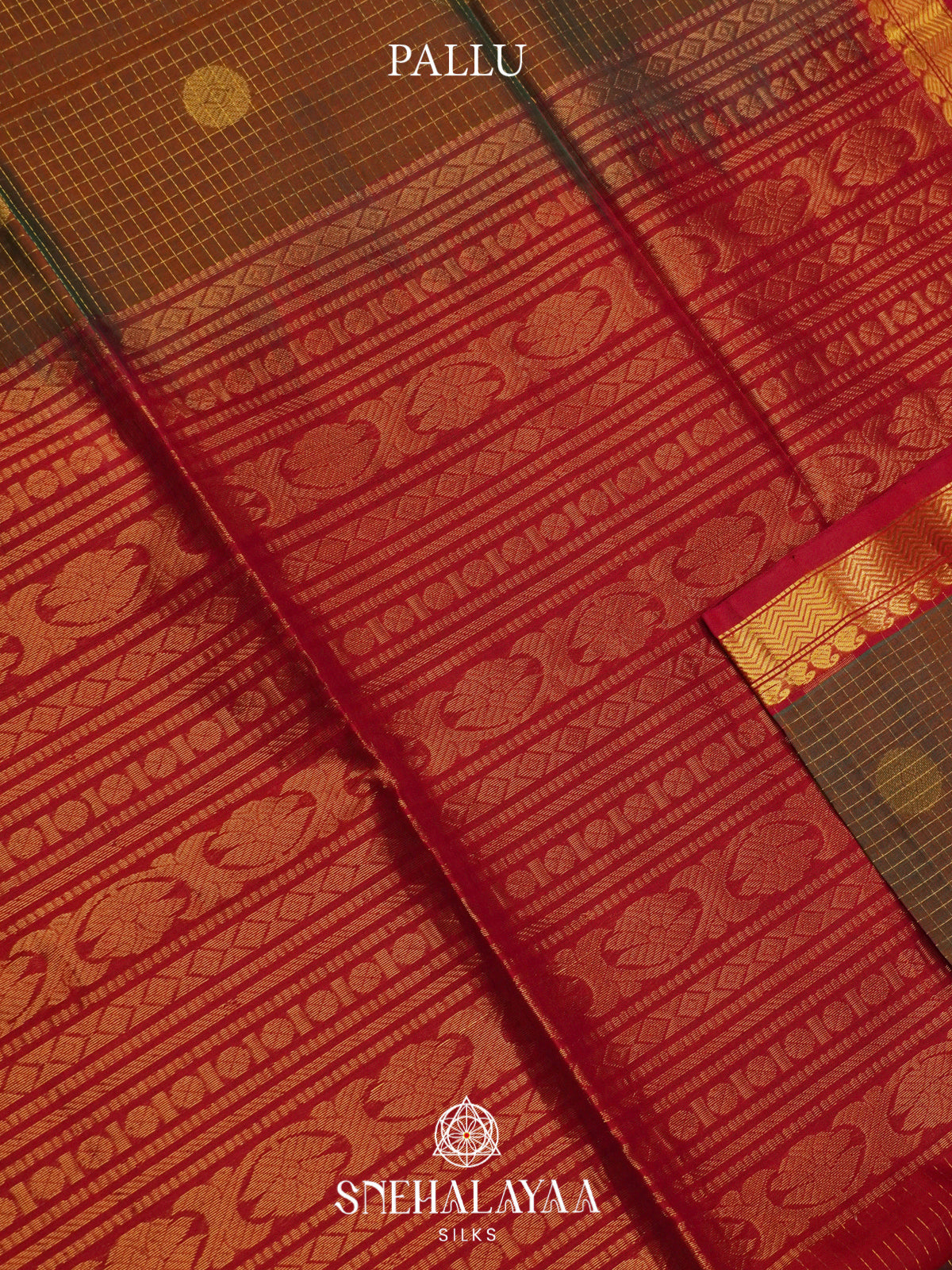 Brown Kanchi Silk Cotton Saree
