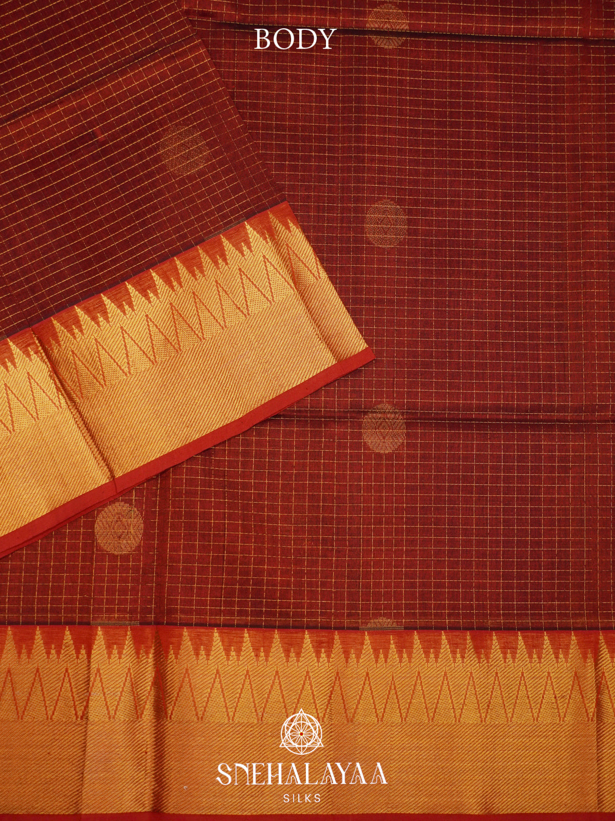 Brown Kanchi Silk Cotton Saree