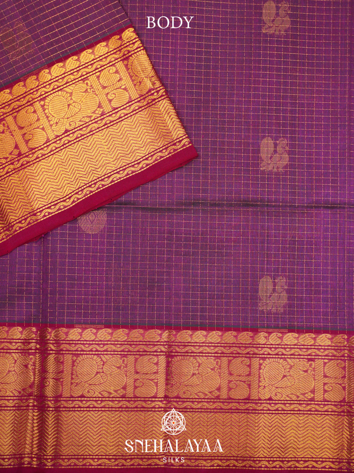Lavender Kanchi Silk Cotton Saree