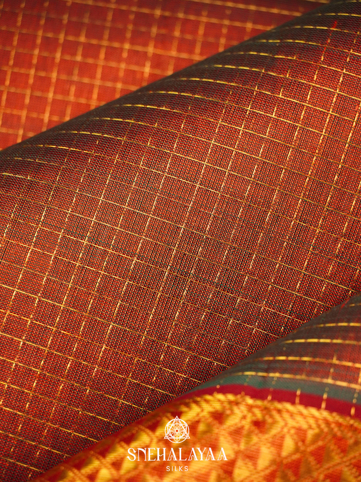 Brown Kanchi Silk Cotton Saree