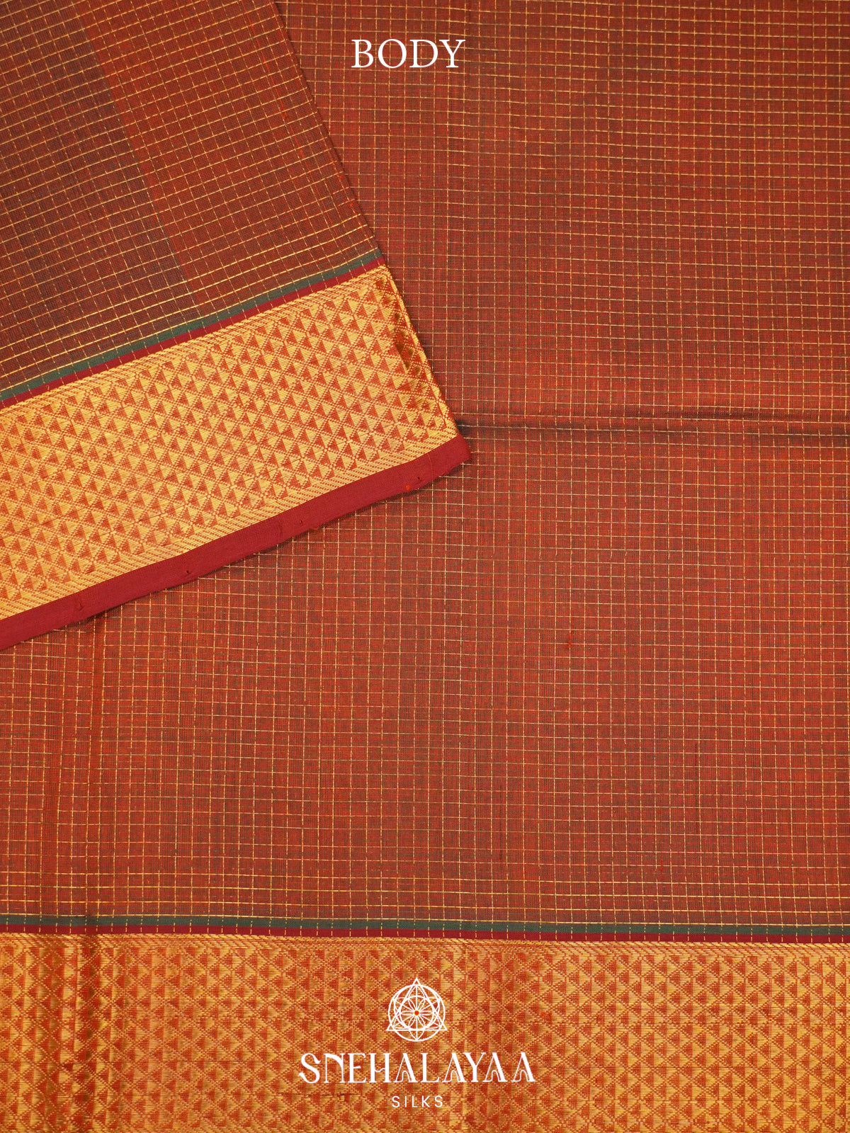 Brown Kanchi Silk Cotton Saree