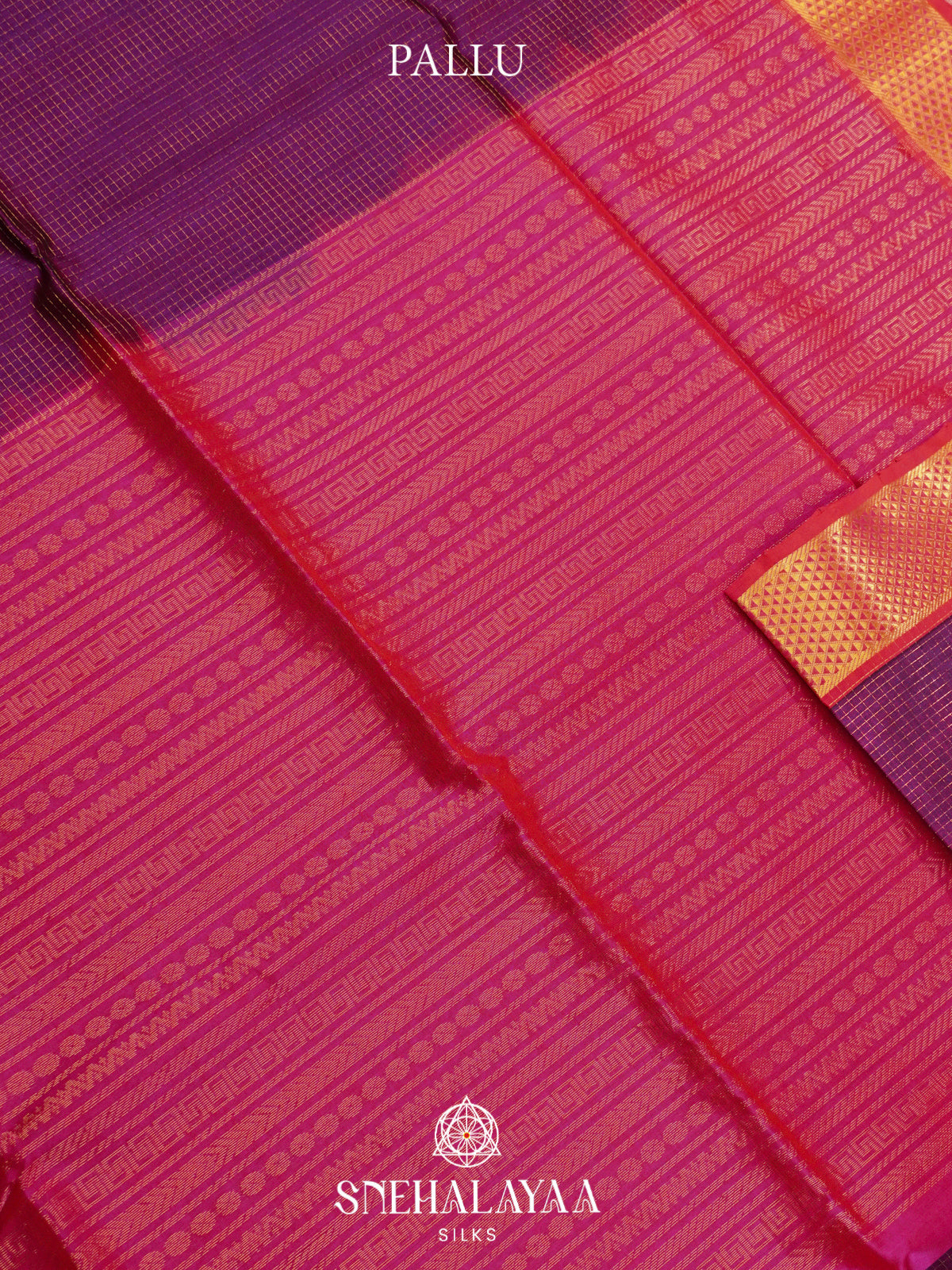 Violet Kanchi Silk Cotton Saree