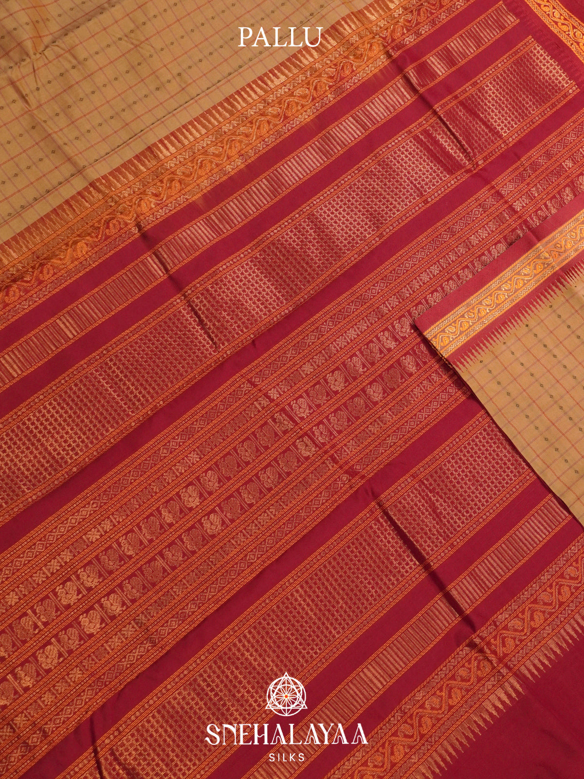Mustard Kanchi Silk Cotton Saree