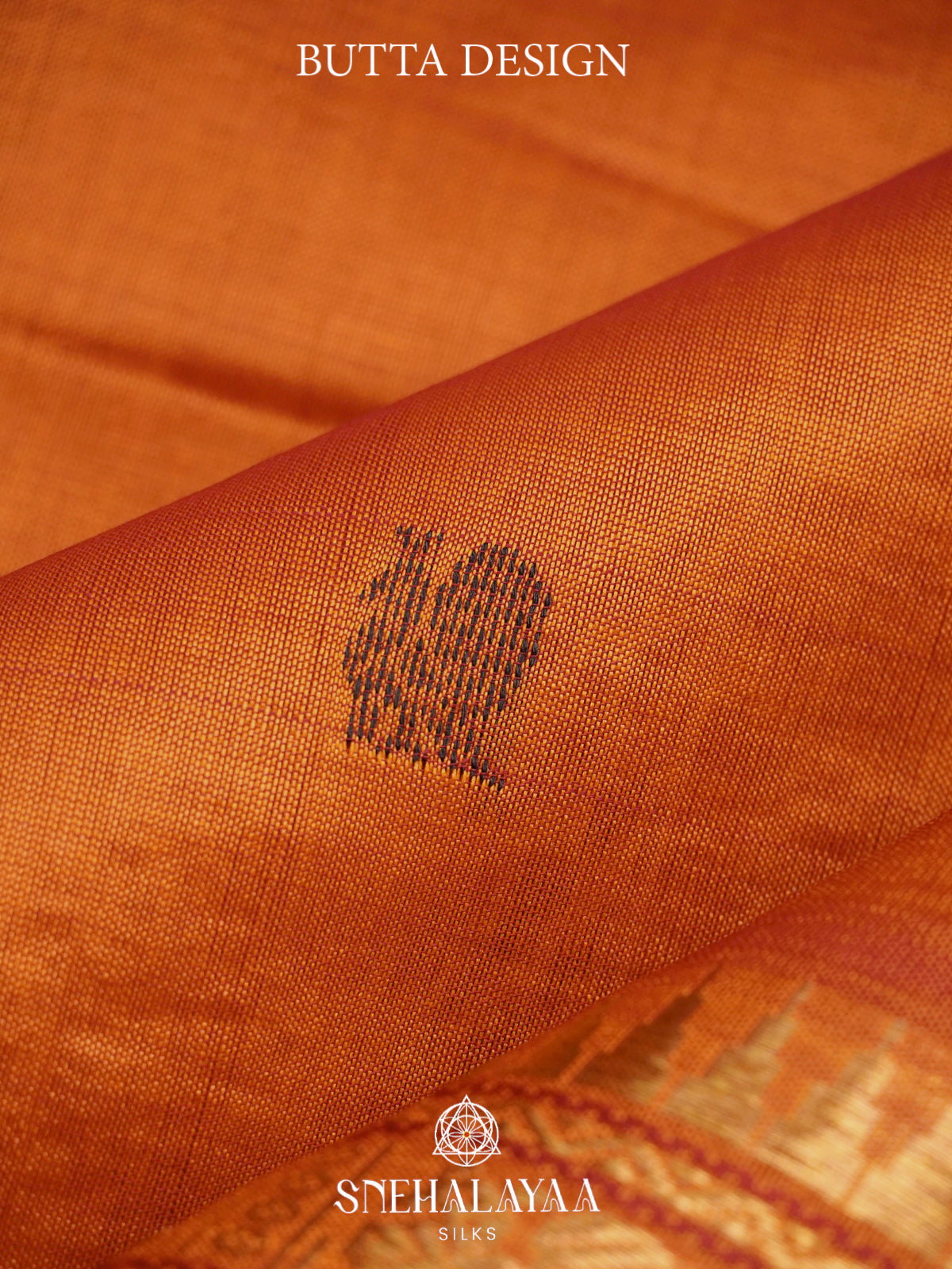 Orange Kanchi Silk Cotton Saree