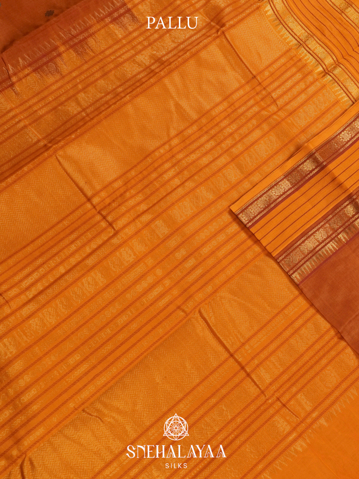 Orange Kanchi Silk Cotton Saree