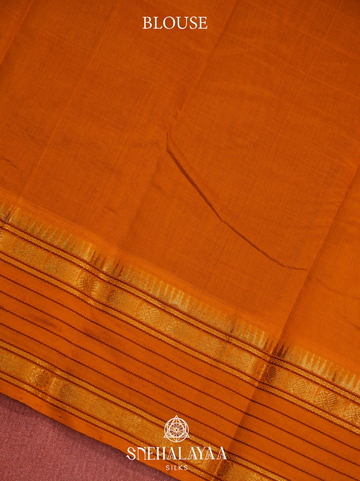 Orange Kanchi Silk Cotton Saree