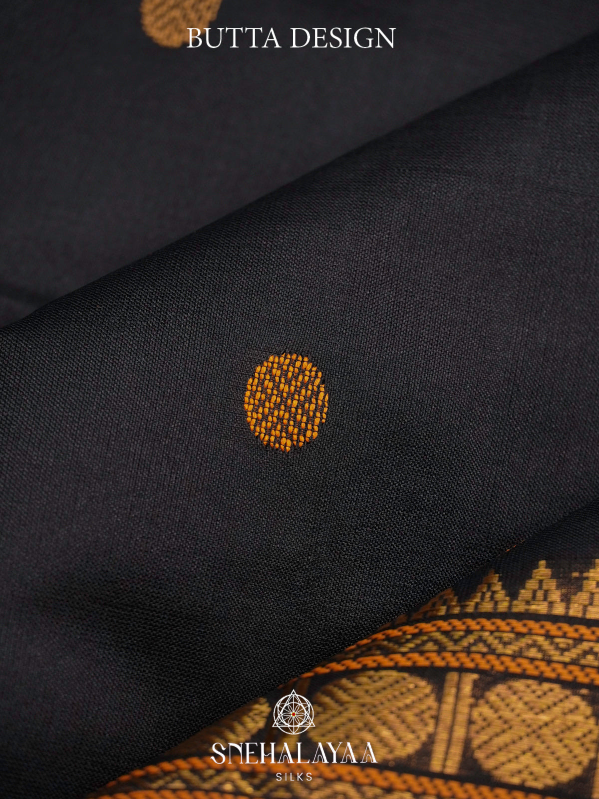 Black Kanchi Silk Cotton Saree