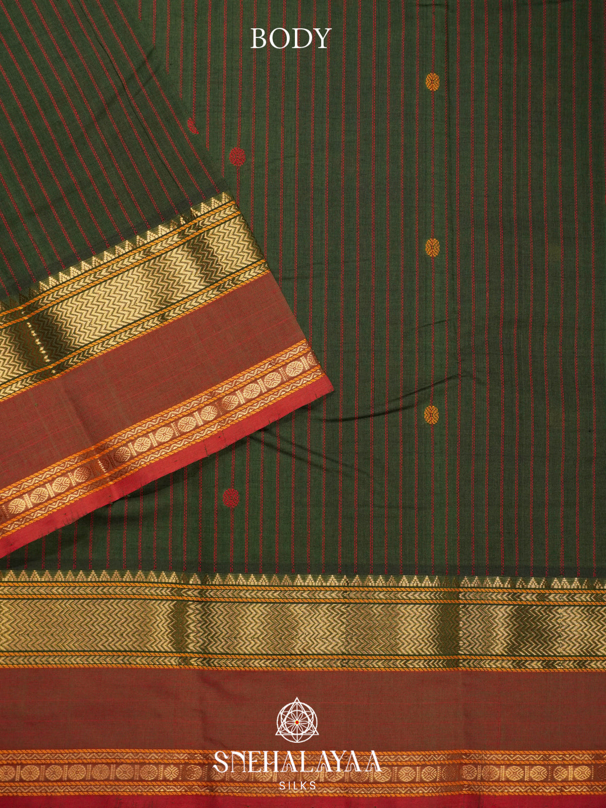 Green Kanchi Silk Cotton Saree